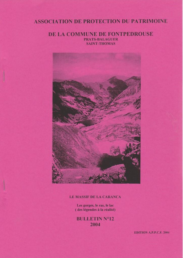 Page de garde du Bulletin n°12
