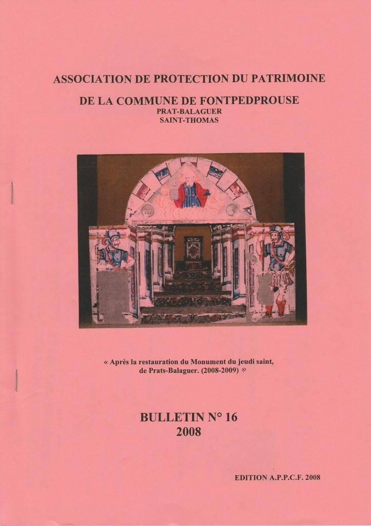 Page de garde du Bulletin n°16