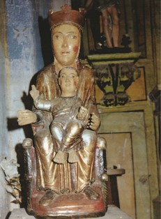 photo de la statue de la vierge romane à 
                                      l'enfant